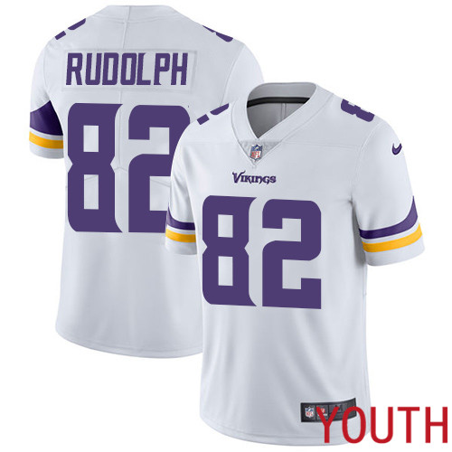 Minnesota Vikings 82 Limited Kyle Rudolph White Nike NFL Road Youth Jersey Vapor Untouchable